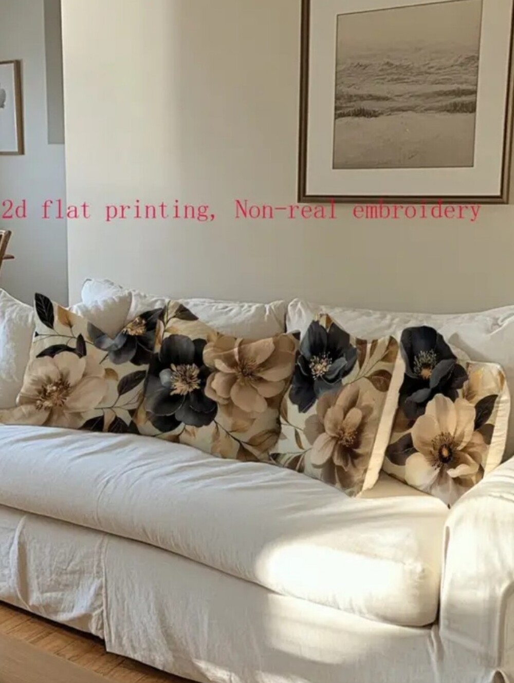 4 Piece Elegant Spring-Themed Pattern. No Inserts Included. 20"X 20"